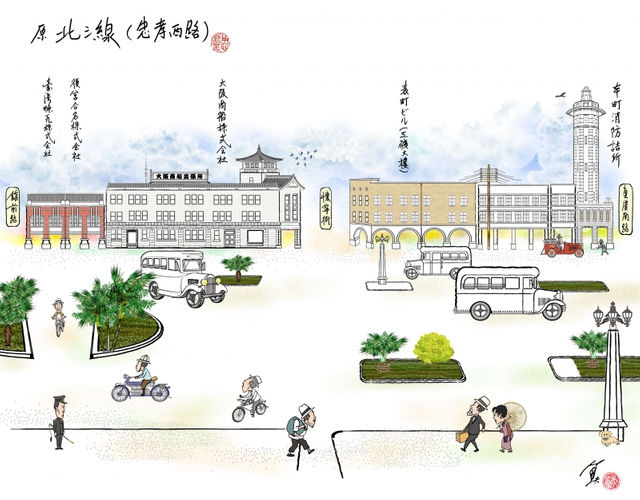 柯P，西區門戶計畫的站前街景，日本時代是這樣