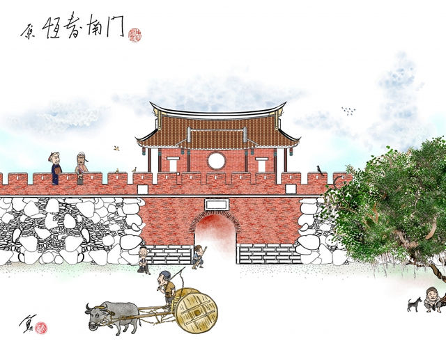 要去海角七號阿嘉的家嗎？那得先經過恆春縣城的古城門……